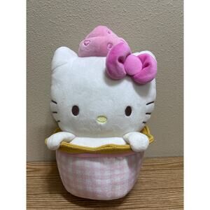 Hello Kitty Ice Cream Plush Pink Strawberry Swirl Spin Master Sanrio Kawaii Toy